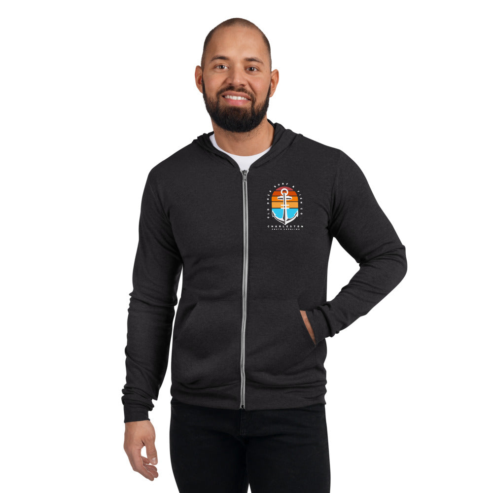 Unisex zip hoodie | Old Dock Surf and Fish Company | Old